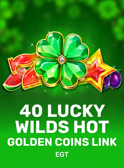 40 Lucky Wilds Hot Golden Coins Link game tile