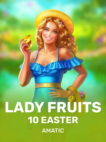 Lady Fruits 10 Easter game tile