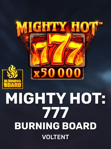 Mighty Hot: 777 Burning Board game tile