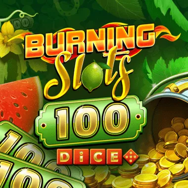 Burning Slots 100 Dice game tile