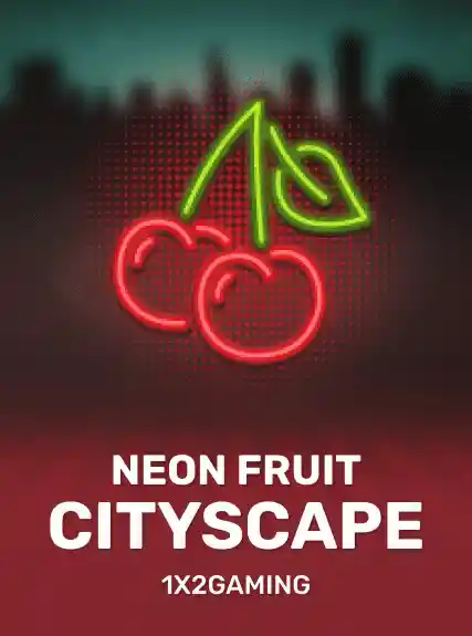 Neon Fruit Cityscape game tile