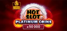 Hot Slot: Platinum Coins Burning Board game tile