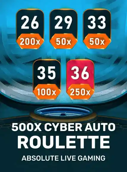 500x Cyber Auto Roulette game tile