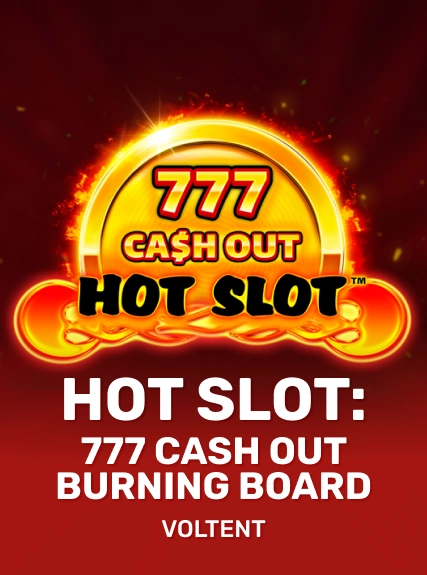 Hot Slot: 777 Cash Out Burning Board game tile